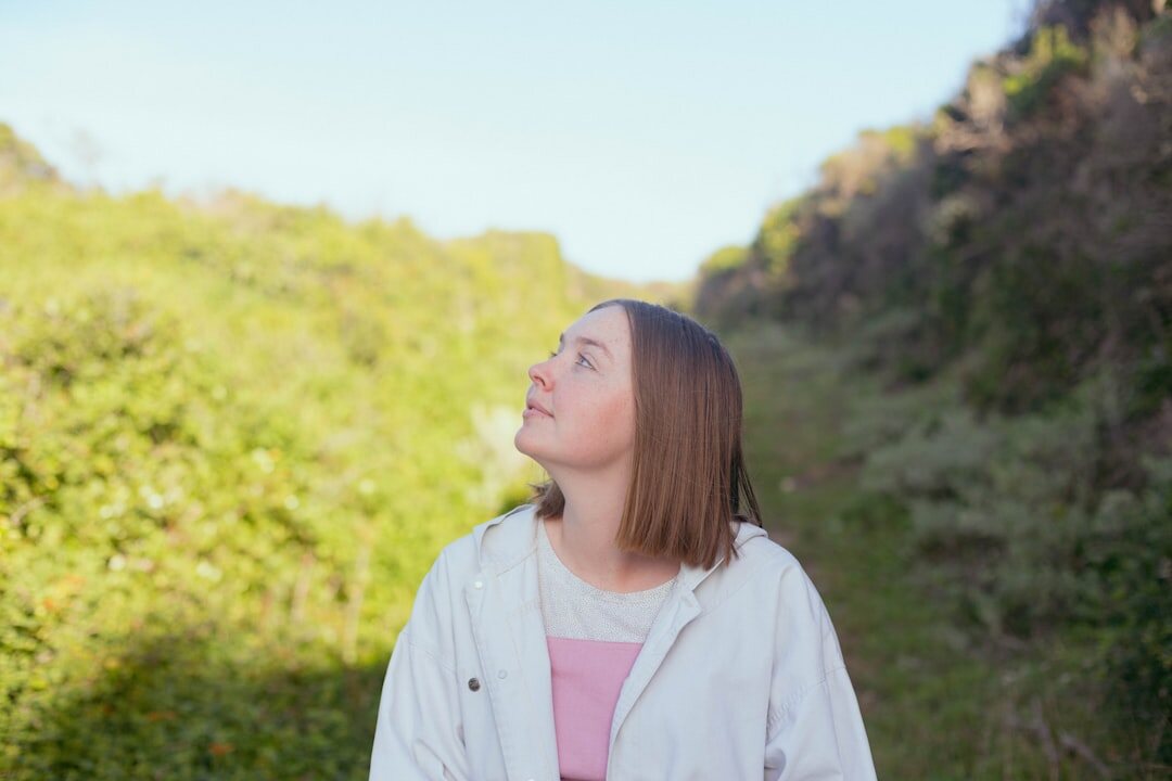 woman practicing breathing exercises